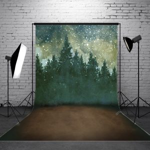 Fondo Navidad Bosque de pinos