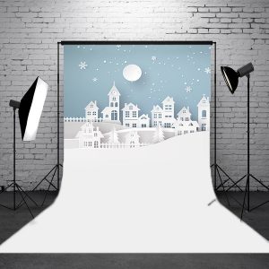 Fondo Navidad pueblo blanco